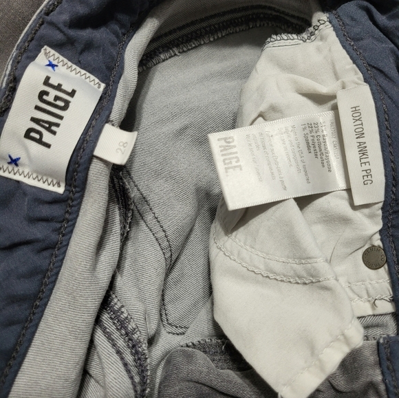 Paige Women Jean's Hoxton Ankle Peg , distressed,  rough hem Size 28x29 - Picture 4 of 6